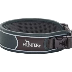 Halsbånd Divo L Grå/Grå - justerbart hundehalsbånd (45-55 cm, B 4,5 cm) Hvalpehalsbånd - Bløde Og Sikre Halsbånd Med Perfekt Pasform Til Din Hvalp|Hundehalsbånd Med Stil - Komfort Og Sikkerhed Til Din Hund