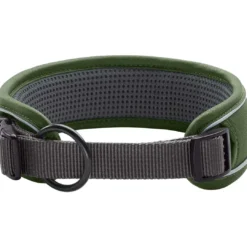 Halsbånd Divo L Grøn/Grå - justerbart hundehalsbånd (45-55 cm, B 4,5 cm) Hvalpehalsbånd - Bløde Og Sikre Halsbånd Med Perfekt Pasform Til Din Hvalp|Hundehalsbånd Med Stil - Komfort Og Sikkerhed Til Din Hund