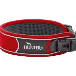 Best Halsbånd Divo L Rød/Grå - justerbart hundehalsbånd (45-55 cm, B 4,5 cm) Hvalpehalsbånd - Bløde Og Sikre Halsbånd Med Perfekt Pasform Til Din Hvalp|Hundehalsbånd Med Stil - Komfort Og Sikkerhed Til Din Hund