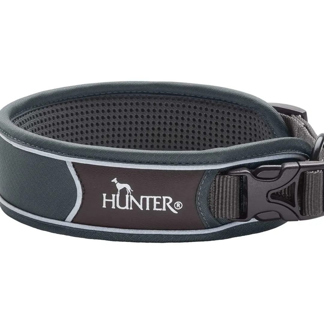 New Halsbånd Divo M Grå/Grå - justerbart hundehalsbånd (35-45 cm, B 4,5 cm) Hvalpehalsbånd - Bløde Og Sikre Halsbånd Med Perfekt Pasform Til Din Hvalp|Hundehalsbånd Med Stil - Komfort Og Sikkerhed Til Din Hund