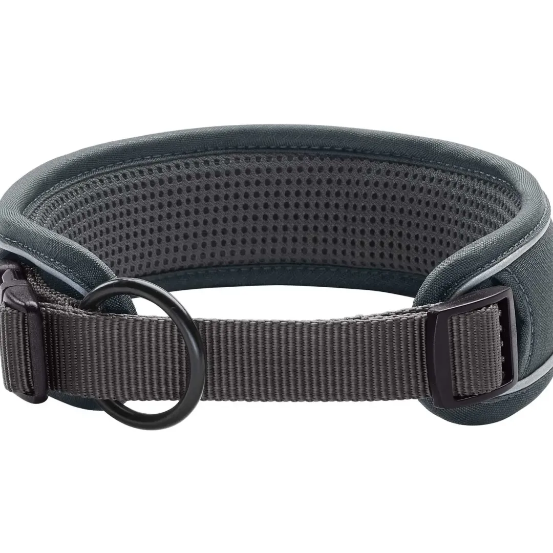 New Halsbånd Divo M Grå/Grå - justerbart hundehalsbånd (35-45 cm, B 4,5 cm) Hvalpehalsbånd - Bløde Og Sikre Halsbånd Med Perfekt Pasform Til Din Hvalp|Hundehalsbånd Med Stil - Komfort Og Sikkerhed Til Din Hund