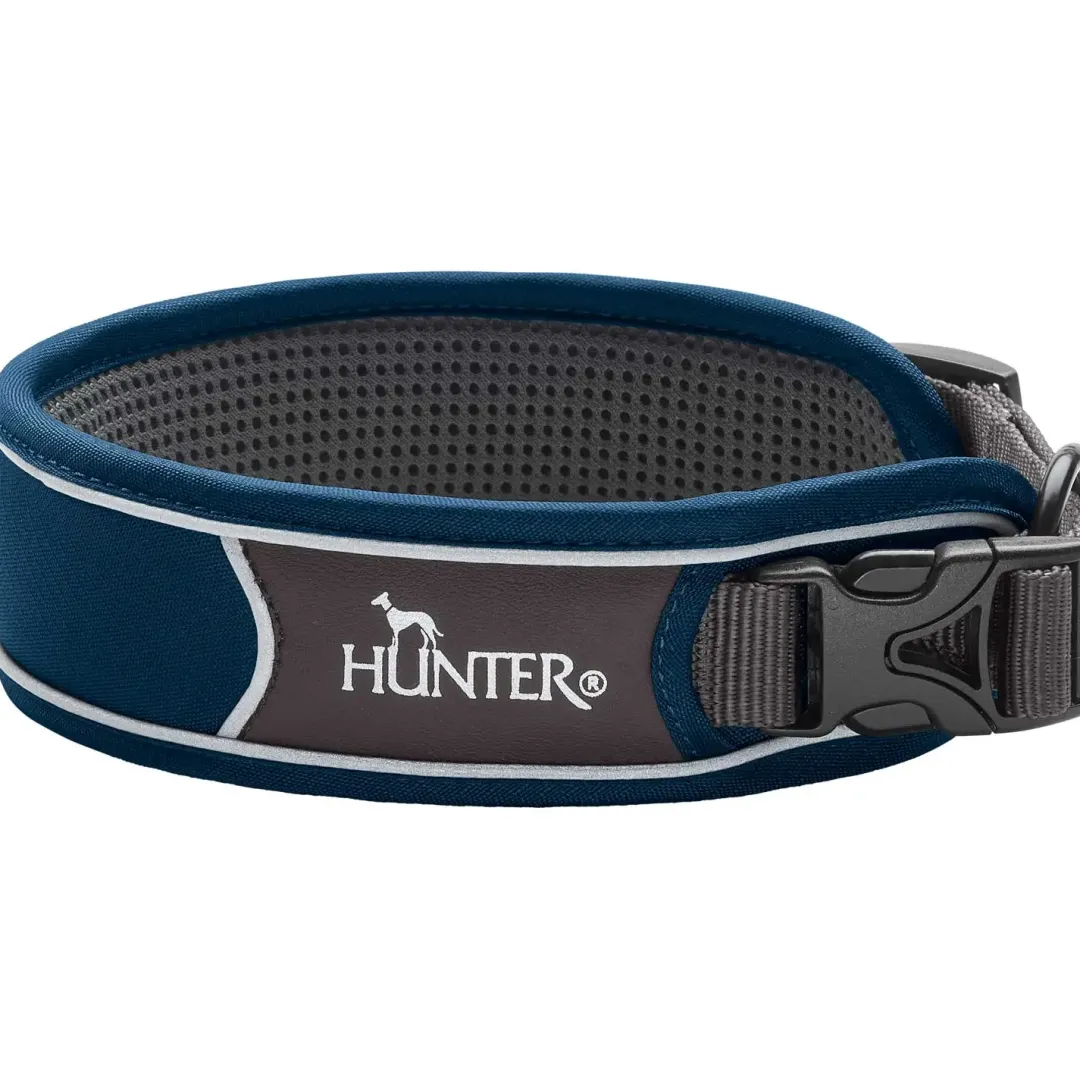 Clearance Halsbånd Divo M Petrol/Grå - justerbart hundehalsbånd (35-45 cm, B 4,5 cm) Hvalpehalsbånd - Bløde Og Sikre Halsbånd Med Perfekt Pasform Til Din Hvalp|Hundehalsbånd Med Stil - Komfort Og Sikkerhed Til Din Hund
