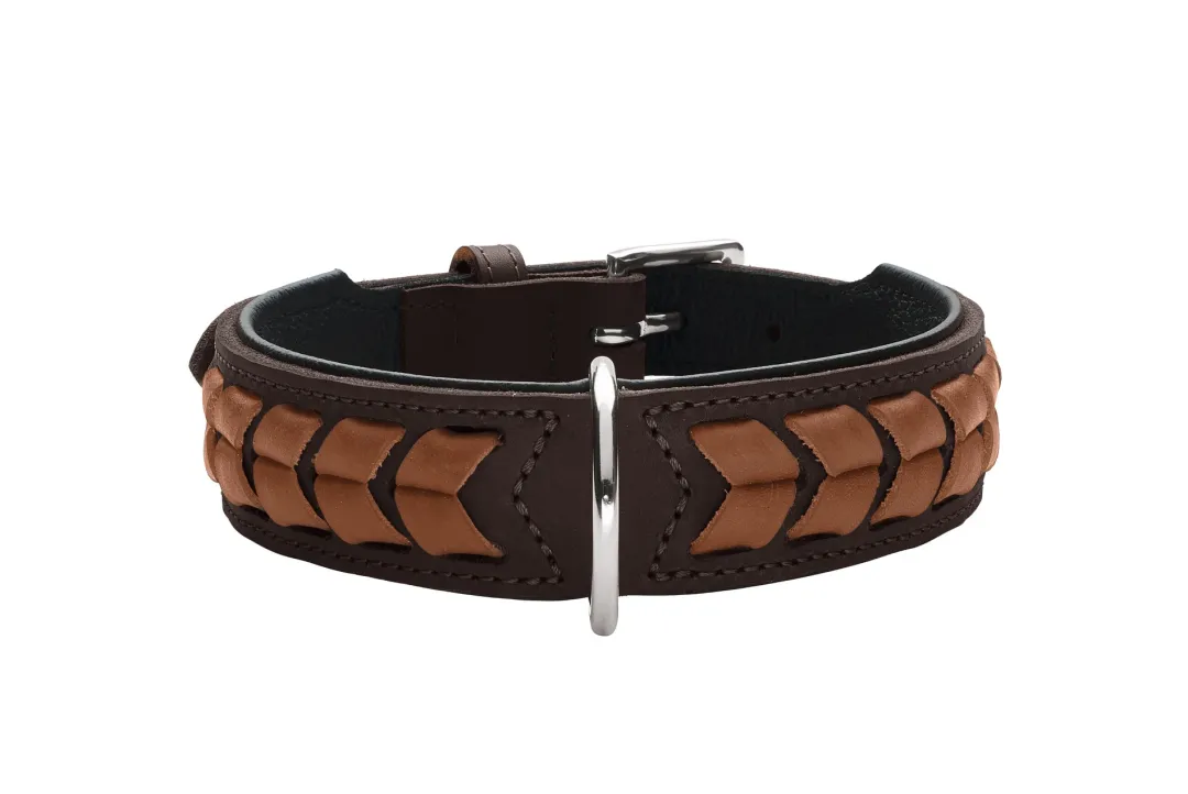Discount Halsbånd El Paso L Brun/Sort 65 - 50-56 cm Hvalpehalsbånd - Bløde Og Sikre Halsbånd Med Perfekt Pasform Til Din Hvalp|Hundehalsbånd Med Stil - Komfort Og Sikkerhed Til Din Hund
