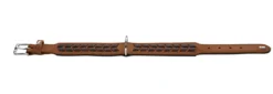 Discount Halsbånd El Paso S-M 50 Cognac/Sort - 37-43 cm Hvalpehalsbånd - Bløde Og Sikre Halsbånd Med Perfekt Pasform Til Din Hvalp|Hundehalsbånd Med Stil - Komfort Og Sikkerhed Til Din Hund