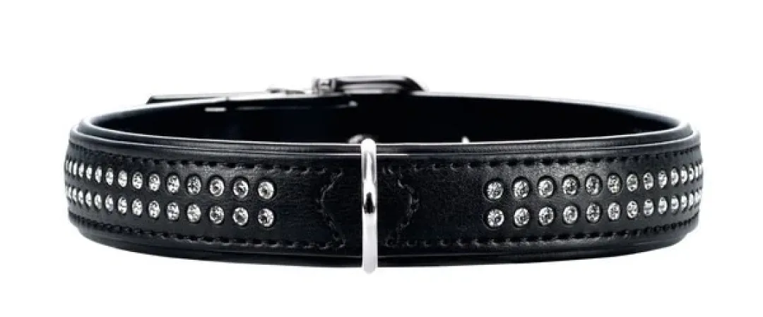 Halsbånd 40 Modern Art Deluxe Sort - 29-35 cm Hvalpehalsbånd - Bløde Og Sikre Halsbånd Med Perfekt Pasform Til Din Hvalp|Hundehalsbånd Med Stil - Komfort Og Sikkerhed Til Din Hund