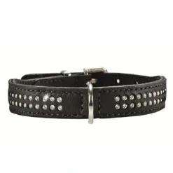 Discount Halsbånd XL 32-38 cm Diamond Petit Sort Hvalpehalsbånd - Bløde Og Sikre Halsbånd Med Perfekt Pasform Til Din Hvalp|Hundehalsbånd Med Stil - Komfort Og Sikkerhed Til Din Hund