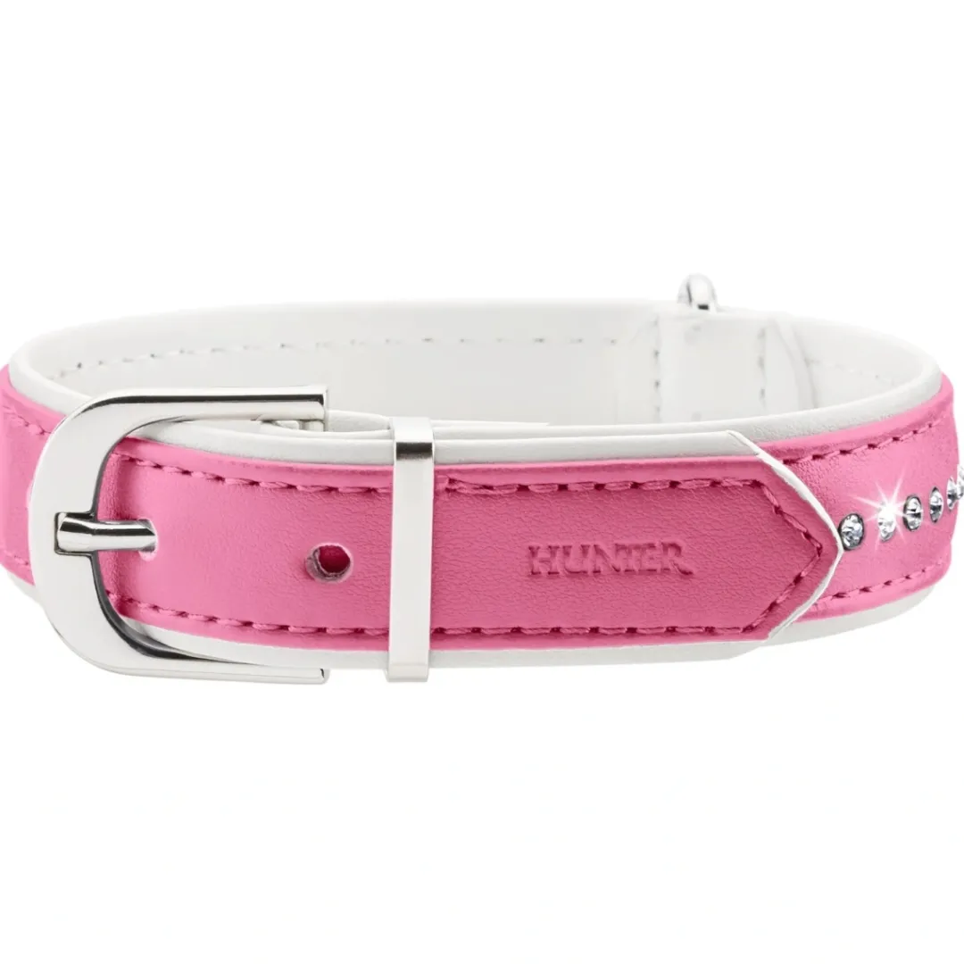 Hot Halsbånd XS 17-20,5 cm Diamond Petit Pink Hvalpehalsbånd - Bløde Og Sikre Halsbånd Med Perfekt Pasform Til Din Hvalp|Hundehalsbånd Med Stil - Komfort Og Sikkerhed Til Din Hund