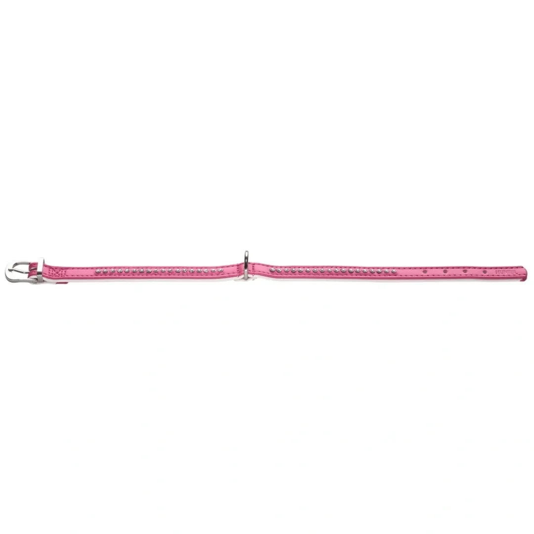 Hot Halsbånd XS 17-20,5 cm Diamond Petit Pink Hvalpehalsbånd - Bløde Og Sikre Halsbånd Med Perfekt Pasform Til Din Hvalp|Hundehalsbånd Med Stil - Komfort Og Sikkerhed Til Din Hund