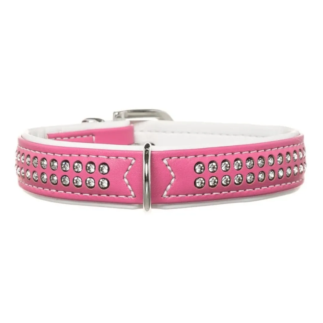 Clearance Halsbånd XS Modern Art Deluxe Pink - 24-30 cm Hvalpehalsbånd - Bløde Og Sikre Halsbånd Med Perfekt Pasform Til Din Hvalp|Hundehalsbånd Med Stil - Komfort Og Sikkerhed Til Din Hund