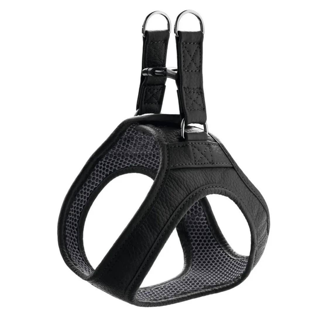 Discount Hilo læder hundesele sort XXS/XS - hals 30-34 cm Hvalpeseler - Bløde Justerbare Seler Der Giver Din Hvalp Tryghed Og Støtte På Turen|Hundeseler Til Alle Behov Og Hundestørrelser