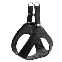 Clearance Hilo læder hundesele S sort hals 43-48 cm - blød komfort i hverdagen Hvalpeseler - Bløde Justerbare Seler Der Giver Din Hvalp Tryghed Og Støtte På Turen|Hundeseler Til Alle Behov Og Hundestørrelser