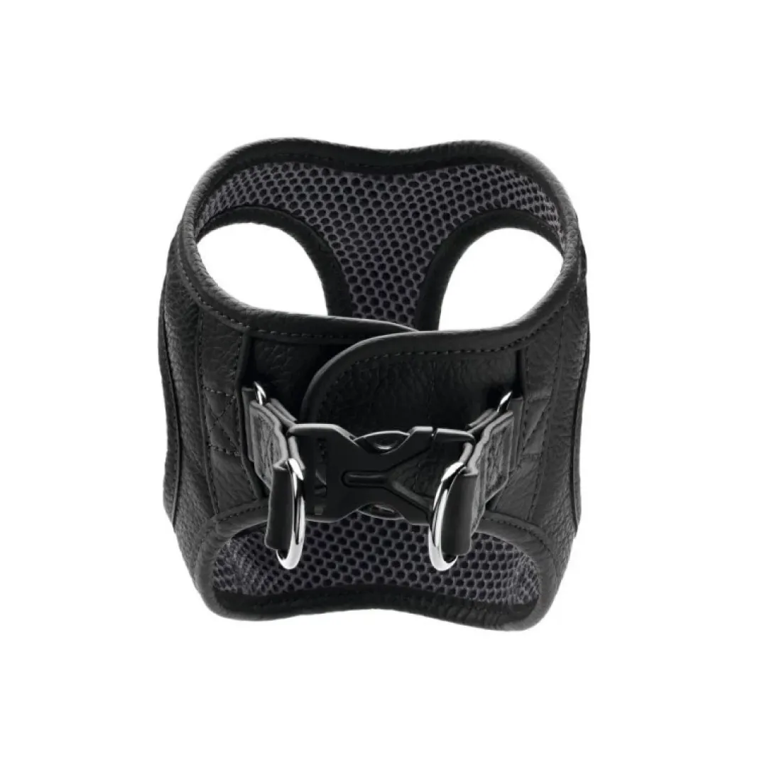 Clearance Hilo læder hundesele S sort hals 43-48 cm - blød komfort i hverdagen Hvalpeseler - Bløde Justerbare Seler Der Giver Din Hvalp Tryghed Og Støtte På Turen|Hundeseler Til Alle Behov Og Hundestørrelser
