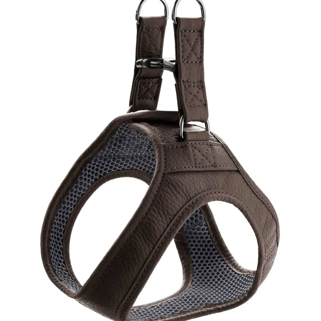 Sale Hilo læder hundesele XS brun hals 33-37 cm - let og blød pasform Hvalpeseler - Bløde Justerbare Seler Der Giver Din Hvalp Tryghed Og Støtte På Turen|Hundeseler Til Alle Behov Og Hundestørrelser