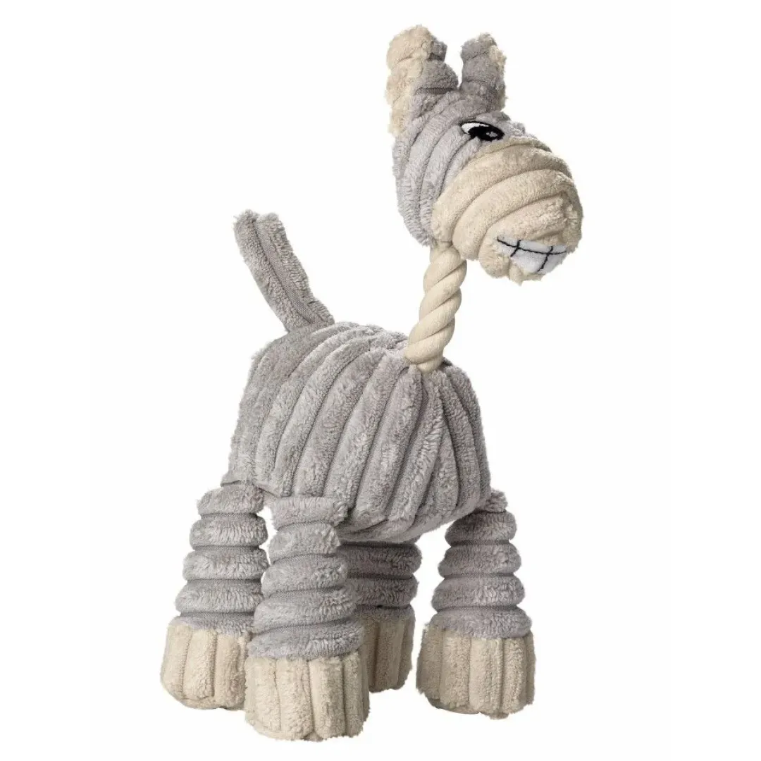 New Huggly Zoo Æsel Hundelegetøj - bamse med squeaker Hundelegetøj Til Alle Hunde Leg Og Aktivering Året Rundt|Legetøj Til Hvalpe - Sjov Leg, Aktivering Og Tryghed Fra Første Dag