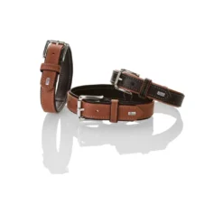Outlet Hundehalsbånd læder Canada Elg Str.40 Cognac/Sort - 29-35 cm Hvalpehalsbånd - Bløde Og Sikre Halsbånd Med Perfekt Pasform Til Din Hvalp|Hundehalsbånd Med Stil - Komfort Og Sikkerhed Til Din Hund