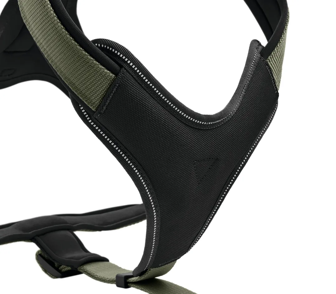 Best hundesele Neopren Oliven XL længde 73-94 cm 2,5 cm - blød og stabil komfort Hundeseler Til Alle Behov Og Hundestørrelser
