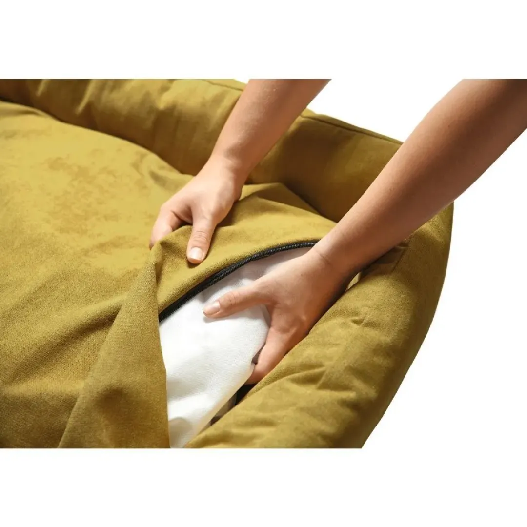 Online hundeseng Eiby Stor 100x70 cm Gul Hundesenge Og Kurve Til Hunde - Bløde Og Komfortable|Sovepladser Til Hvalpe - Hundesenge, Kølemåtter Og Trygge Hvilesteder