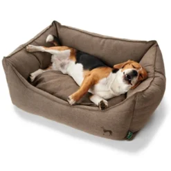 Online hundeseng Living Large 100x75x35 cm Brun Hundesenge Og Kurve Til Hunde - Bløde Og Komfortable|Sovepladser Til Hvalpe - Hundesenge, Kølemåtter Og Trygge Hvilesteder