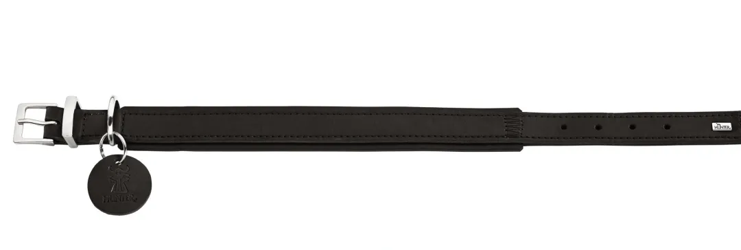 Best Larvik Comfort 40 Sort Hundehalsbånd - justerbart hundehalsbånd (28 - 34 cm, B 2,2 Hvalpehalsbånd - Bløde Og Sikre Halsbånd Med Perfekt Pasform Til Din Hvalp|Hundehalsbånd Med Stil - Komfort Og Sikkerhed Til Din Hund