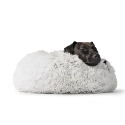 Outlet Loppa donut hundeseng Ø 50 cm Hvid Hundesenge Og Kurve Til Hunde - Bløde Og Komfortable|Sovepladser Til Hvalpe - Hundesenge, Kølemåtter Og Trygge Hvilesteder