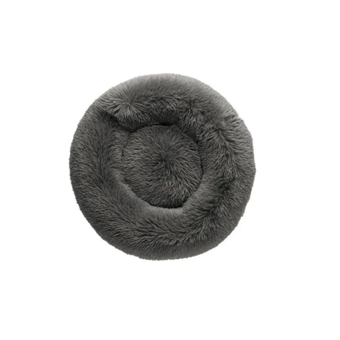 New Loppa donut hundeseng Ø 50 cm Grå Hundesenge Og Kurve Til Hunde - Bløde Og Komfortable|Sovepladser Til Hvalpe - Hundesenge, Kølemåtter Og Trygge Hvilesteder