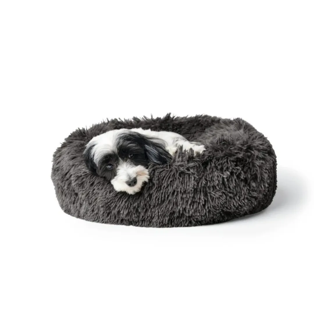New Loppa donut hundeseng Ø 50 cm Grå Hundesenge Og Kurve Til Hunde - Bløde Og Komfortable|Sovepladser Til Hvalpe - Hundesenge, Kølemåtter Og Trygge Hvilesteder