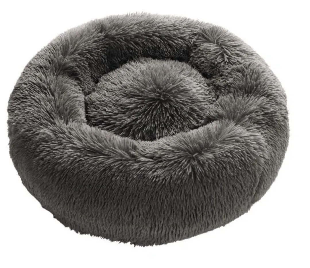 New Loppa donut hundeseng Ø 50 cm Grå Hundesenge Og Kurve Til Hunde - Bløde Og Komfortable|Sovepladser Til Hvalpe - Hundesenge, Kølemåtter Og Trygge Hvilesteder