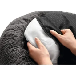 New Loppa donut hundeseng Ø 50 cm Grå Hundesenge Og Kurve Til Hunde - Bløde Og Komfortable|Sovepladser Til Hvalpe - Hundesenge, Kølemåtter Og Trygge Hvilesteder