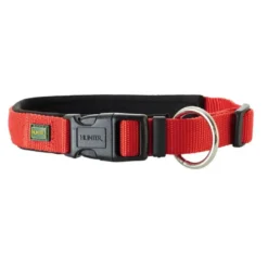 Discount Neopren Plus hundehalsbånd rød/sort 60 cm - 55-60 cm indstilling Hvalpehalsbånd - Bløde Og Sikre Halsbånd Med Perfekt Pasform Til Din Hvalp|Hundehalsbånd Med Stil - Komfort Og Sikkerhed Til Din Hund