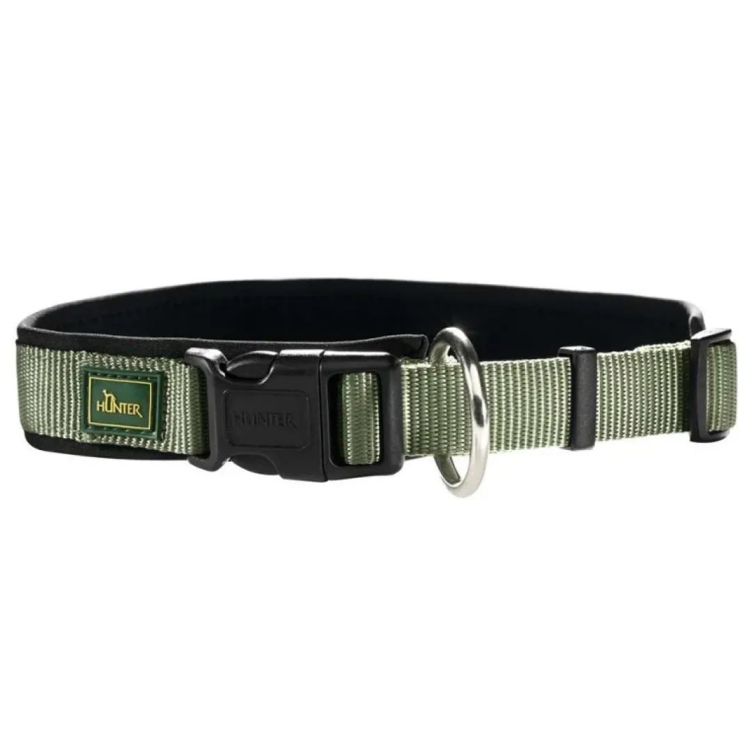 Clearance Neopren Plus hundehalsbånd oliven/sort 65 cm - 60-65 cm indstilling Hvalpehalsbånd - Bløde Og Sikre Halsbånd Med Perfekt Pasform Til Din Hvalp|Hundehalsbånd Med Stil - Komfort Og Sikkerhed Til Din Hund