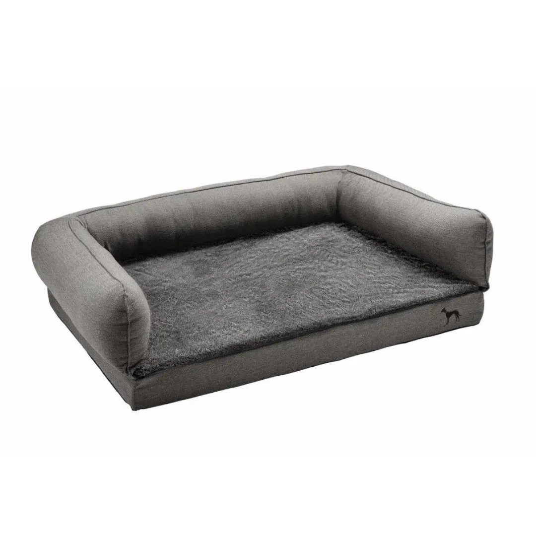 Outlet ortopædisk hundesofa Livingston Medium 80 x 60 cm Antracit Hundesenge Og Kurve Til Hunde - Bløde Og Komfortable|Sovepladser Til Hvalpe - Hundesenge, Kølemåtter Og Trygge Hvilesteder