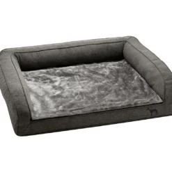 Outlet ortopædisk hundesofa Livingston Medium 80 x 60 cm Antracit Hundesenge Og Kurve Til Hunde - Bløde Og Komfortable|Sovepladser Til Hvalpe - Hundesenge, Kølemåtter Og Trygge Hvilesteder