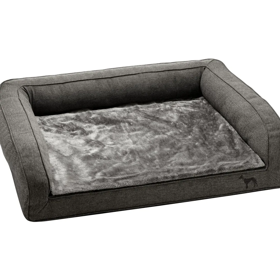 Outlet ortopædisk hundesofa Livingston Medium 80 x 60 cm Antracit Hundesenge Og Kurve Til Hunde - Bløde Og Komfortable|Sovepladser Til Hvalpe - Hundesenge, Kølemåtter Og Trygge Hvilesteder