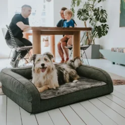 Outlet ortopædisk hundesofa Livingston Medium 80 x 60 cm Antracit Hundesenge Og Kurve Til Hunde - Bløde Og Komfortable|Sovepladser Til Hvalpe - Hundesenge, Kølemåtter Og Trygge Hvilesteder
