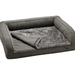 ortopædisk hundesofa Livingston Large 100 x 80 cm Antracit Hundesenge Og Kurve Til Hunde - Bløde Og Komfortable|Sovepladser Til Hvalpe - Hundesenge, Kølemåtter Og Trygge Hvilesteder