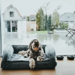 ortopædisk hundesofa Livingston Large 100 x 80 cm Antracit Hundesenge Og Kurve Til Hunde - Bløde Og Komfortable|Sovepladser Til Hvalpe - Hundesenge, Kølemåtter Og Trygge Hvilesteder