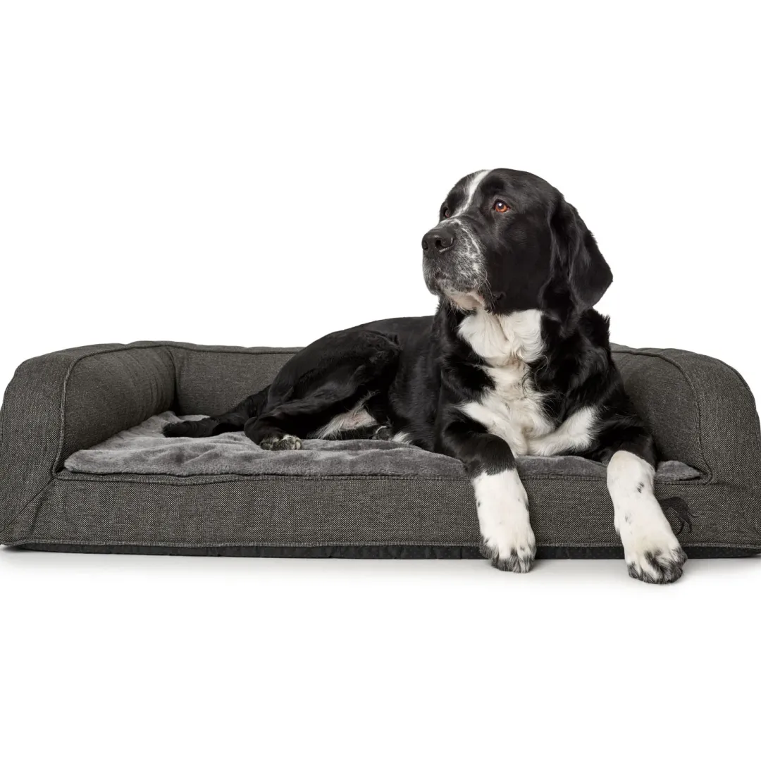 ortopædisk hundesofa Livingston Large 100 x 80 cm Antracit Hundesenge Og Kurve Til Hunde - Bløde Og Komfortable|Sovepladser Til Hvalpe - Hundesenge, Kølemåtter Og Trygge Hvilesteder
