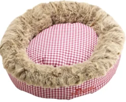 Sale rund hundeseng Astana 50x50 cm Rød Killingesenge Og Afslapningspladser - Trygge Hvilepladser Til Små Katte|Hundesenge Og Kurve Til Hunde - Bløde Og Komfortable