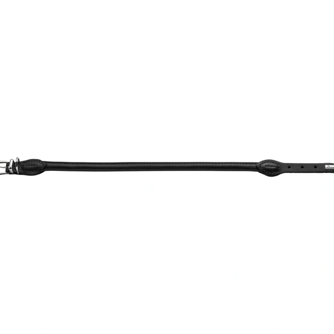 Discount rundsyet hundehalsbånd okselæder 45/8 sort 45 cm - justering 38-42 cm Hvalpehalsbånd - Bløde Og Sikre Halsbånd Med Perfekt Pasform Til Din Hvalp|Hundehalsbånd Med Stil - Komfort Og Sikkerhed Til Din Hund
