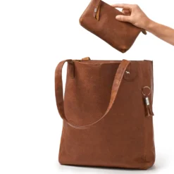 Online Shopper Milano Cognac Hunter Tasker I Læder