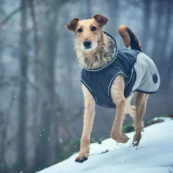 Uppsala Hundefrakke Grå 50 cm Hundetøj Til Hvalpe - Varme Dækkener Og Sko Til Trygge Gåture|Hundetøj Til Alle Hunde Med Varme Dækkener Og Sko
