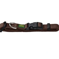New Vario Basic Halsbånd Brun S 22-35 cm - Ekstra bredt og komfortabelt nylonhalsbånd Hvalpehalsbånd - Bløde Og Sikre Halsbånd Med Perfekt Pasform Til Din Hvalp|Hundehalsbånd Med Stil - Komfort Og Sikkerhed Til Din Hund
