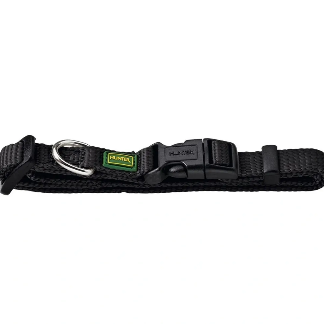Outlet Vario Basic Halsbånd Sort M 30-45 cm - Ekstra bredt og komfortabelt halsbånd Hvalpehalsbånd - Bløde Og Sikre Halsbånd Med Perfekt Pasform Til Din Hvalp|Hundehalsbånd Med Stil - Komfort Og Sikkerhed Til Din Hund
