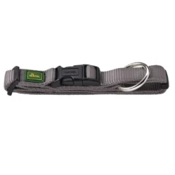 Hot Vario Plus Halsbånd Grå M 35-53 cm - Komfortabelt og justerbart hundehalsbånd Hvalpehalsbånd - Bløde Og Sikre Halsbånd Med Perfekt Pasform Til Din Hvalp|Hundehalsbånd Med Stil - Komfort Og Sikkerhed Til Din Hund