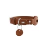 Outlet Viborg AirTag Halsbånd Cognac S-M 50 - Justerbar 37-43 cm Hvalpehalsbånd - Bløde Og Sikre Halsbånd Med Perfekt Pasform Til Din Hvalp|Hundehalsbånd Med Stil - Komfort Og Sikkerhed Til Din Hund