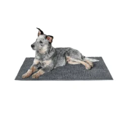 Clearance Waterloo snavsfangende hundemåtte 90 x 60 cm Grå Hundesenge Og Kurve Til Hunde - Bløde Og Komfortable|Sovepladser Til Hvalpe - Hundesenge, Kølemåtter Og Trygge Hvilesteder