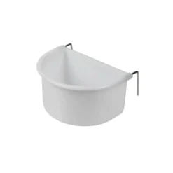 Clearance Hvid Foderkop med metalkrog 75 ml Fugletilbehør