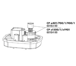 Outlet CP e start button + union nut Reservedele Til Akvarier