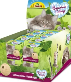 Hot JR Cat Bavarian Catnip Wooden Ball Ø 5cm Kattelegetøj