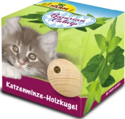 Hot JR Cat Bavarian Catnip Wooden Ball Ø 5cm Kattelegetøj
